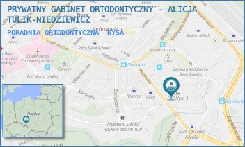 PORADNIA ORTODONTYCZNA - PRYWATNY GABINET ORTODONTYCZNY - ALICJA TULIK-NIEDZIEWICZ - UL. 22 STYCZNIA 14,  NYSA