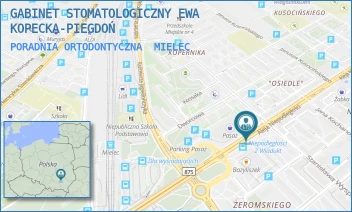 PORADNIA ORTODONTYCZNA - GABINET STOMATOLOGICZNY EWA KOPECKA-PIEGDOŃ - UL. AL. NIEPODLEGŁOŚCI 9/1,  MIELEC