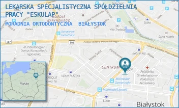 PORADNIA ORTODONTYCZNA - LEKARSKA SPECJALISTYCZNA SPÓŁDZIELNIA PRACY "ESKULAP" - MALMEDA 6,  BIAŁYSTOK