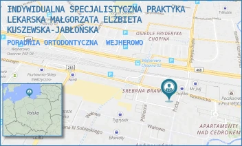 PORADNIA ORTODONTYCZNA - INDYWIDUALNA SPECJALISTYCZNA PRAKTYKA LEKARSKA MAŁGORZATA ELŻBIETA KUSZEWSKA-JABŁOŃSKA - UL. PUCKA 11,  WEJHEROWO