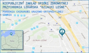 PORADNIA CHIRURGII URAZOWO-ORTOPEDYCZNEJ - NIEPUBLICZNY ZAKŁAD OPIEKI ZDROWOTNEJ PRZYCHODNIA LEKARSKA "DZIAŁKI LEŚNE" - UL. WARSZAWSKA 34-36,  GDYNIA