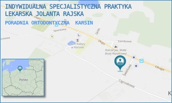 PORADNIA ORTODONTYCZNA - INDYWIDUALNA SPECJALISTYCZNA PRAKTYKA LEKARSKA JOLANTA RAJSKA - UL. ŚWIERKOWA 2,  KARSIN