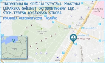 PORADNIA ORTODONTYCZNA - INDYWIDUALNA SPECJALISTYCZNA PRAKTYKA LEKARSKA GABINET ORTODONTYCZNY LEK. STOM.TERESA WYSZYŃSKA-SIKORA - UL. ZBIGNIEWA BURZYŃSKIEGO 1/21,  GDAŃSK