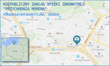 PORADNIA ORTODONTYCZNA - NIEPUBLICZNY ZAKŁAD OPIEKI ZDROWOTNEJ "PRZYCHODNIA MORENA" - UL. JAŚKOWA DOLINA 105,  GDAŃSK