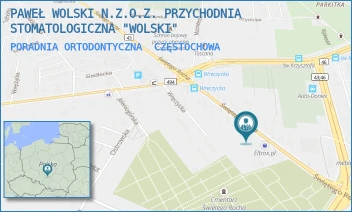 PORADNIA ORTODONTYCZNA - PAWEŁ WOLSKI N.Z.O.Z. PRZYCHODNIA STOMATOLOGICZNA "WOLSKI" - UL. ŚW. ROCHA 93,  CZĘSTOCHOWA