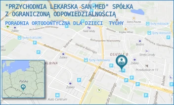 PORADNIA ORTODONTYCZNA DLA DZIECI - "PRZYCHODNIA LEKARSKA SAN-MED" SPÓŁKA Z OGRANICZONĄ ODPOWIEDZIALNOŚCIĄ - BIBLIOTECZNA  17,  TYCHY