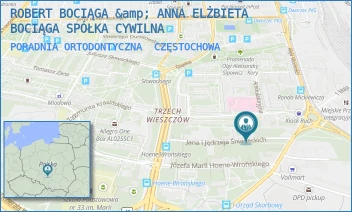 PORADNIA ORTODONTYCZNA - ROBERT BOCIĄGA &amp; ANNA ELŻBIETA BOCIĄGA SPÓŁKA CYWILNA - UL. ŚNIADECKICH 8,  CZĘSTOCHOWA