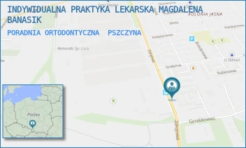 PORADNIA ORTODONTYCZNA - INDYWIDUALNA PRAKTYKA LEKARSKA MAGDALENA BANASIK - UL. ZDROJOWA 65,  PSZCZYNA