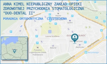 PORADNIA ORTODONTYCZNA - ANNA KIMEL NIEPUBLICZNY ZAKŁAD OPIEKI ZDROWOTNEJ PRZYCHODNIA STOMATOLOGICZNA "DUO-DENTAL II" - WYZWOLENIA 9,  CZĘSTOCHOWA