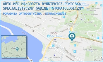PORADNIA ORTODONTYCZNA - ORTO-MED MAŁGORZATA RYNKIEWICZ-POKOJSKA SPECJALISTYCZNY GABINET STOMATOLOGICZNY - HUTNICZA 9A,  STARACHOWICE