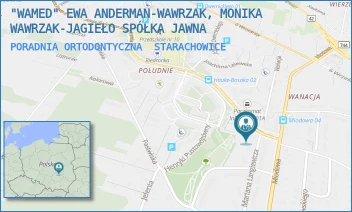 PORADNIA ORTODONTYCZNA - "WAMED" EWA ANDERMAN-WAWRZAK, MONIKA WAWRZAK-JAGIEŁO SPÓŁKA JAWNA - JANA PAWAŁA II 1,  STARACHOWICE