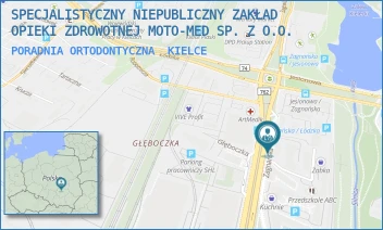 PORADNIA ORTODONTYCZNA - SPECJALISTYCZNY NIEPUBLICZNY ZAKŁAD OPIEKI ZDROWOTNEJ MOTO-MED SP. Z O.O. - ZAGNAŃSKA 84B,  KIELCE