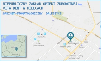GABINET STOMATOLOGICZNY - NIEPUBLICZNY ZAKŁAD OPIEKI ZDROWOTNEJ  VITA DENT W KIELCACH - PL.STASZICA 22,  DALESZYCE