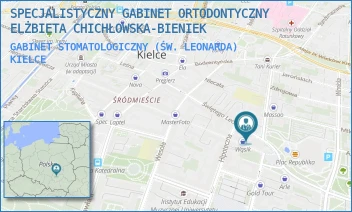 GABINET STOMATOLOGICZNY (ŚW. LEONARDA) - SPECJALISTYCZNY GABINET ORTODONTYCZNY ELŻBIETA CHICHŁOWSKA-BIENIEK - ŚW. LEONARDA 1/7,  KIELCE