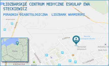 PORADNIA DIABETOLOGICZNA - LIDZBARSKIE CENTRUM MEDYCZNE ESKULAP EWA STECKIEWICZ - ALEKSANDRA ŚWIĘTOCHOWSKIEGO 7B,  LIDZBARK WARMIŃSKI