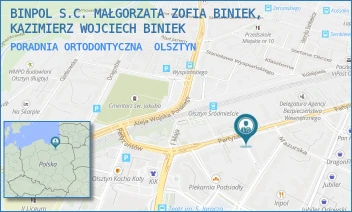 PORADNIA ORTODONTYCZNA - BINPOL S.C. MAŁGORZATA ZOFIA BINIEK, KAZIMIERZ WOJCIECH BINIEK - PARTYZANTÓW 80,  OLSZTYN