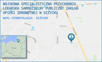 WSPL-STOMATOLOGIA - WOJSKOWA SPECJALISTYCZNA PRZYCHODNIA LEKARSKA SAMODZIELNY PUBLICZNY ZAKŁAD OPIEKI ZDROWOTNEJ W GIŻYCKU - OBWODOWA 3,  GIŻYCKO
