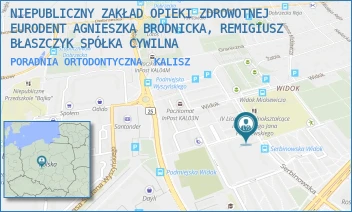 PORADNIA ORTODONTYCZNA - NIEPUBLICZNY ZAKŁAD OPIEKI ZDROWOTNEJ EURODENT AGNIESZKA BRODNICKA-BABŚ, REMIGIUSZ BŁASZCZYK SPÓŁKA CYWILNA - SERBINOWSKA 5,  KALISZ