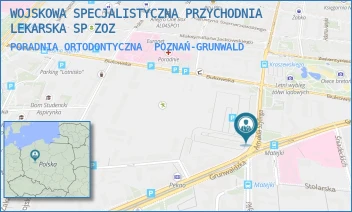 PORADNIA ORTODONTYCZNA - WOJSKOWA SPECJALISTYCZNA PRZYCHODNIA LEKARSKA SP ZOZ - SZYLINGA ARNOLDA 1,  POZNAŃ-GRUNWALD