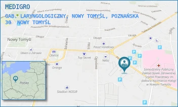 GAB. LARYNGOLOGICZNY, NOWY TOMYŚL, POZNAŃSKA 30 - MEDIGRO - POZNAŃSKA 30/22,  NOWY TOMYŚL