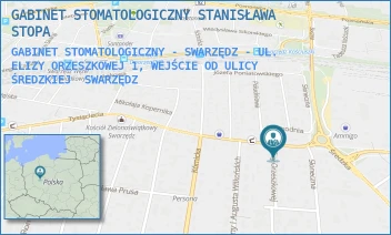 GABINET STOMATOLOGICZNY - SWARZĘDZ - UL. ELIZY ORZESZKOWEJ 1, WEJŚCIE OD ULICY ŚREDZKIEJ - GABINET STOMATOLOGICZNY STANISŁAWA STOPA - ELIZY ORZESZKOWEJ 1,  SWARZĘDZ