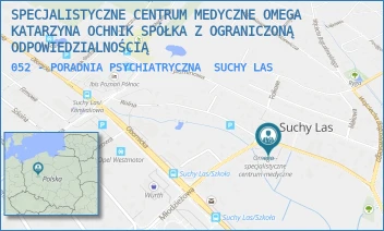 052 - PORADNIA PSYCHIATRYCZNA - SPECJALISTYCZNE CENTRUM MEDYCZNE OMEGA KATARZYNA OCHNIK SPÓŁKA Z OGRANICZONĄ ODPOWIEDZIALNOŚCIĄ - ROLNA 17,  SUCHY LAS