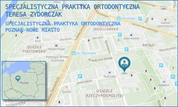 SPECJALISTYCZNA PRAKTYKA ORTODONTYCZNA - SPECJALISTYCZNA PRAKTYKA ORTODONTYCZNA TERESA ZYDORCZAK - OS. RZECZYPOSPOLITEJ 6/217,  POZNAŃ-NOWE MIASTO