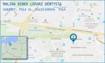 GABINET- PIŁA UL. SALEZJAŃSKA - HALINA BINEK LEKARZ DENTYSTA - SALEZJAŃSKA 7,  PIŁA