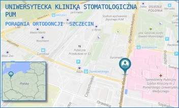 PORADNIA ORTODONCJI - UNIWERSYTECKA KLINIKA STOMATOLOGICZNA PUM - POWSTANCÓW WIELKOPOLSKICH 72/18,  SZCZECIN