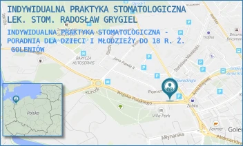 INDYWIDUALNA PRAKTYKA STOMATOLOGICZNA - PORADNIA DLA DZIECI I MŁODZIEŻY DO 18 R. Ż. - INDYWIDUALNA PRAKTYKA STOMATOLOGICZNA LEK. STOM. RADOSŁAW GRYGIEL - JULIUSZA SŁOWACKIEGO 1A,  GOLENIÓW