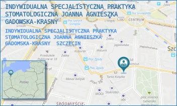 INDYWIDUALNA SPECJALISTYCZNA PRAKTYKA STOMATOLOGICZNA JOANNA AGNIESZKA GADOMSKA-KRASNY - INDYWIDUALNA SPECJALISTYCZNA PRAKTYKA STOMATOLOGICZNA JOANNA AGNIESZKA GADOMSKA-KRASNY - EDMUNDA BAŁUKI 24,  SZCZECIN