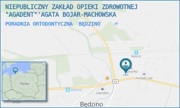 PORADNIA ORTODONTYCZNA - NIEPUBLICZNY ZAKŁAD OPIEKI ZDROWOTNEJ "AGADENT"'AGATA BOJAR-MACHOWSKA - 18,  BĘDZINO