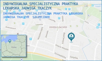 INDYWIDUALNA SPECJALISTYCZNA PRAKTYKA LEKARSKA JADWIGA TKACZYK - INDYWIDUALNA SPECJALISTYCZNA PRAKTYKA LEKARSKA JADWIGA TKACZYK - MALBORSKA 2,  SZCZECINEK
