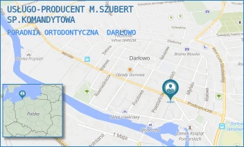 PORADNIA ORTODONTYCZNA - USŁUGO-PRODUCENT M.SZUBERT SP.KOMANDYTOWA - PODZAMCZE 1A,  DARŁOWO