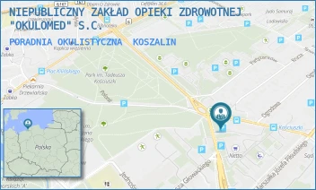 PORADNIA OKULISTYCZNA - NIEPUBLICZNY ZAKŁAD OPIEKI ZDROWOTNEJ "OKULOMED" S.C. - KOŚCIUSZKI 7,  KOSZALIN