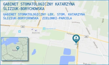 GABINET STOMATOLOGICZNY LEK. STOM. KATARZYNA ŚLIZIUK-BORYCHOWSKA - GABINET STOMATOLOGICZNY KATARZYNA ŚLIZIUK-BORYCHOWSKA - POŁUDNIOWA 15A,  ZIELONKI-PARCELA