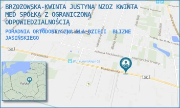 PORADNIA ORTODONTYCZNA DLA DZIECI - BRZOZOWSKA-KWINTA JUSTYNA NZOZ KWINTA MED SPÓŁKA Z OGRANICZONĄ ODPOWIEDZIALNOŚCIĄ - PIOTRA SKARGI 2,  BLIZNE JASIŃSKIEGO
