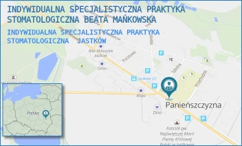 INDYWIDUALNA SPECJALISTYCZNA PRAKTYKA STOMATOLOGICZNA - INDYWIDUALNA SPECJALISTYCZNA PRAKTYKA STOMATOLOGICZNA BEATA MAŃKOWSKA - AL. WARSZAWSKA 43,  JASTKÓW