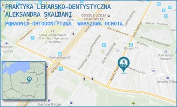 PORADNIA ORTODONTYCZNA - PRAKTYKA LEKARSKO-DENTYSTYCZNA ALEKSANDRA SKALBANI - PRUSZKOWSKA 29/U3,  WARSZAWA OCHOTA